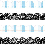 72ft Composition Notebook Bulletin Board Borders Lined Paper Scalloped Border Trim Black and White Composition Notebook Classroo