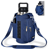 icolor Magnetic Gym Bag Water Bottle Carrier Holder with Phone Pockets & Strap,Nylon Gym Magnetic Bag 5 Built-in Magnets Gym Acc
