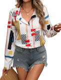 Toplot Shirt For Women || Shirt Tops For Women (Dott-Shirt-5110-Block-L),Multicolour,,B0DYNVSKQ5