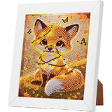 WEMEON Fox Diamond Art Kits for Kids with Frame, Fox Diamond Painting for Kids Ages 4-8-12, Gem Art for Kids Arts & Crafts for G