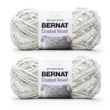 Bernat Crushed Velvet White Yarn - 2 Pack of 300g/10.5oz - Polyester - 5 Bulky - 315 Yards - Knitting/Crochet