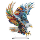 Diamond Painting Kits for Adults Beginners, 5D Full Drill Eagle Crystal Art Desktop Ornament, DIY Single Sided Home Office Desk