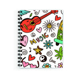 Plan To Gift Notebook A5 Plain Hippi Music Notebook Wire Bound Spiral Printed Pages:160 (Size A5)
