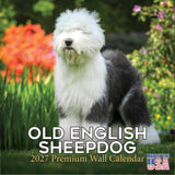 Old English Sheepdog Calendar 2027 by MegaCalendars - Monthly Dog Breed Wall Calendar, Made in USA