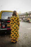 Anni Designer Women'S Rayon Viscose Straight Printed Kurta With Palazzo (Humnava Yellow_L_Yellow_Large),Yellow,L,Rayon,Regular,