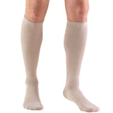 Truform Compression Socks, 20-30 mmHg, Men's Dress Socks, Knee High Over Calf Length, Tan, Small,1944TN-S