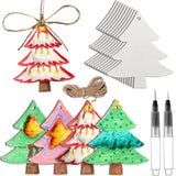 Wonderjune 20 Pcs Foam Texture Painting Paper for Craft, Magical Foam Texture Paper Sheet with Water Brush Pen, Handicraft Blank