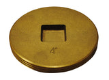 Oatey 42745 4 in. Brass Recessed Head Cleanout Plug, 4Inch
