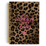 YLZlhb Leopard Print Spiral Notebook Journal, Retro Preppy Cheetah Notebooks for Note Taking, Leopard Print Gifts for Women, Che