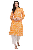 Gosriki Women'S Cotton Kurta (Kur190020-Xl_X-Large_Orange),Orange,,B07QJTZD5W