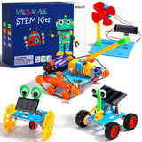 STEM Kits for Kids Ages 8-10 12-14, 4 in 1 Solar Powered STEM Toys for Boys Science Engineering Robotics Robot Building Kits Pro