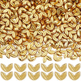 SOFPLATE 1 Box 400Pcs Gold Leaf Spacer Bead Alloy Spacer Beads with Hole Small Ear of Wheat Leave Plant Metal Loose for Jewelry