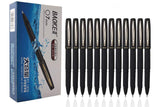 Baoke Set of 12 Roller Gel Ink Pen for office use/Students (Black, 0.7)