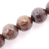 Malahill Faceted Gemstone Beads for Jewelry Making, Sold per Bag 5 Strands Inside (Bronzite, 6mm)