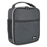 Small School Insulated Lunch Bag for Men Women kids, Mini Portable Reusable Thermal Lunch Box Cooler Tote for Adults, Charcoal