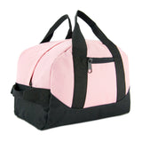 Dalix 12'' Mini Two Tone Duffle Bag in Pink and Black Small