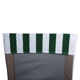 Dii Stripe Beach Lounge Chair Towel With Fitted Top Pocket, 26X82, Hunter Green