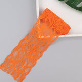 Elastic Lace Trim 10 Yards Orange Lace Ribbon Floral Pattern Stretchy Lace Fabric for Sewing, Garment, DIY Crafts and Gift Wrapp