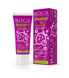 R.O.C.S. Junior Toothpaste - Enamel Whitening Teeth Gum Protection - for Children 6-12 Years Old - Safe to Swallow - Natural, No
