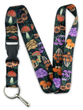 Limeloot Mushroom Lanyard for Keys, ID Badges, and Accessories - Mushroom Keychain Lanyard with Quick Release Buckle and Flat Ri