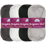 JubileeYarn Amigurumi Select Yarn - DK Acrylic - Shades of Grey - 4 Skeins
