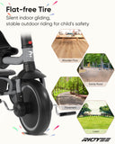 RIDYEE Toddler Tricycle for 18 Months to 5 Years, Foldable Tricycles for 3-5 Year Olds, Kids Tricycle with Adjustable Carry-Frie
