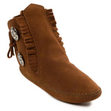 Minnetonka Two Button Boot Soft Leather Sole Mens Boot 10 DM US Brown