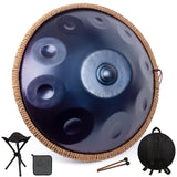 LOMUTY Handpan Drum for Beginners, 19 Inch D Minor Kurd 10 Notes - 432HZ Hand Drum Set,Professional Hand Pan,Handpan Instrument