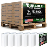 Samsill Durable 5 inch 3 Ring Binder, Locking D Ring 100% Recycled Chipboard, White, Pallet of 192 Binders in 32 Cartons