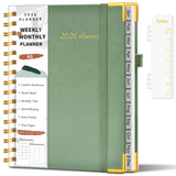 2026 Planner, Weekly and Monthly Calendar Planner from January 2026 - December 2026, 5.75 x 8.38 Hardcover Leather Hourly Appoin