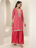 Libas Women'S Silk Blend Kurta Sets (99264_Red_S)