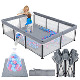 TOREVSIOR Foldable Baby Playpen with Mat, 50 71 F oldable P laypen for Babies and Toddlers, Indoor & Outdoor Kids Safety Play P