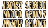 Hardline Products Series 320 Factory Matched 3-Inch Boat & PWC Registration Number Kit, Brown/Black - BRBLK320