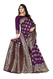 Sugathari Womens Art Silk Purple Kanchipuram Saree (San Pari S-2 Purple)
