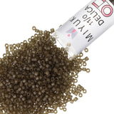 Miyuki Delica Seed Beads - Size 11/0 (1.6 mm), DB0384, Matte Transparent Smoky Quartz, 7.2 g, Approx. 1440 Beads, Made in Japan