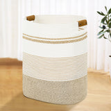 AINUOQI Laundry Basket with Handles - Blanket Basket & Hampers for Bedroom Aesthetic, Laundry Hamper & Blanket Storage for Livin