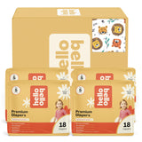 Hello Bello Diapers, Size 5 (27 lbs) Wild Cats, 72 Count Value Pack of Premium Disposable Baby Diapers, Hypoallergenic with Soft