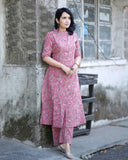 Gosriki Women'S Rayon Blend Straight Printed Kurta With Pant (Kasit Pink-Gs_L_Pink_Large),Pink,,B0DBM2SFJ8