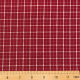Red Checkered Plaid Fabric 4oz Cotton for Christmas Decor Patchwork Quilting Sewing Christmas New Year Holiday Project DIY Craft