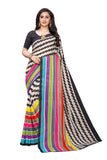 Gosriki Womens Georgette Printed Saree With Blouse Piece (Raimbow Multi_Free Size),Multicolour,,B08KLSD857