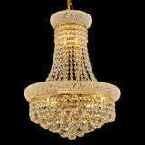 Homeooze 10 - Light Unique Empire Crystal Chandelier for Foyer Entryway Living Room Dining Room Bedroom Hallway Gold Finish