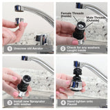 Danco 10500 Dual Threaded Water Saving Faucet Aerator, 15/16-27 Male X 55/64-27 Female, 1.5 Gpm