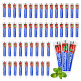 HOIQIRY 0.28 oz Small Travel Size Toothpast Bulk - Pack of 50,Disposable Mint Flavor 0.8x3.14 inches Single Use Mini Toothpaste