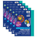 Tru-Ray Construction Paper, Turquoise, 9 x 12, 50 Sheets Per Pack, 5 Packs