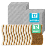 Swedish Dishcloths & PlantBased Sponges, 24Pack by Organic Origin