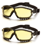 Pyramex V2G Safety Glasses (Amber AntiFog Lens GB1830ST) (2 Pair)
