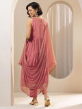 Libas Women'S Silk Blend Kurta Sets (Gs1098_Peach_S)