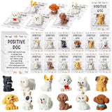 XunYee 24 Sets Veterinary Christmas Gifts Bulk Vet Tech Med Gifts 12 Styles Resin Mini Dogs Cute Dogs Bulk with Positive Inspira