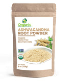 Organic Ashwagandha Root Powder -8 Ounce | Lab Tested for Purity | Resealable Kraft Bag,Non-GMO, Indian Ginseng, Withania Somnif