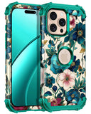 Hekodonk for iPhone 16 Pro Max Case,Three Layer Heavy Duty Shockproof Protection Hard Plastic+Soft Silicone Full Body Drop Prote
